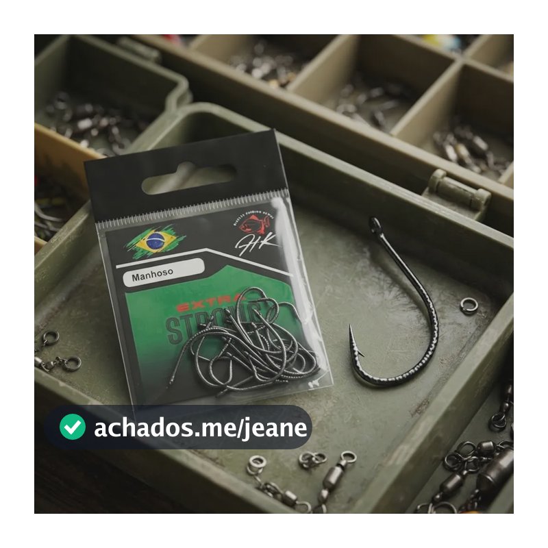 Anzol De Pesca Hk Hooks Manhoso N: 15 Para Pesqueiros E Rios