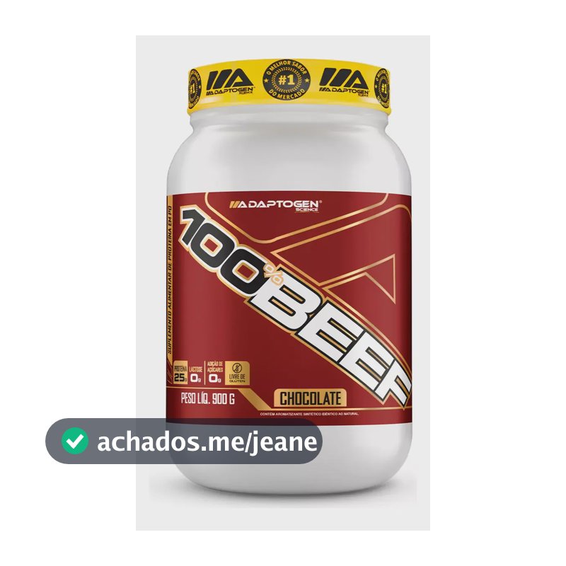 Proteína de carne Adaptogen 100% BEEF Sabor Chocolate 900g em pó x 900g