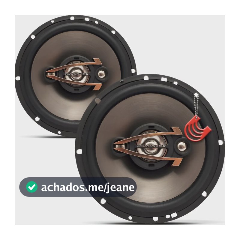 Alto Falante Quadriaxial 6 Polegadas Hurricane Qr6 320w Par Cinza/preto