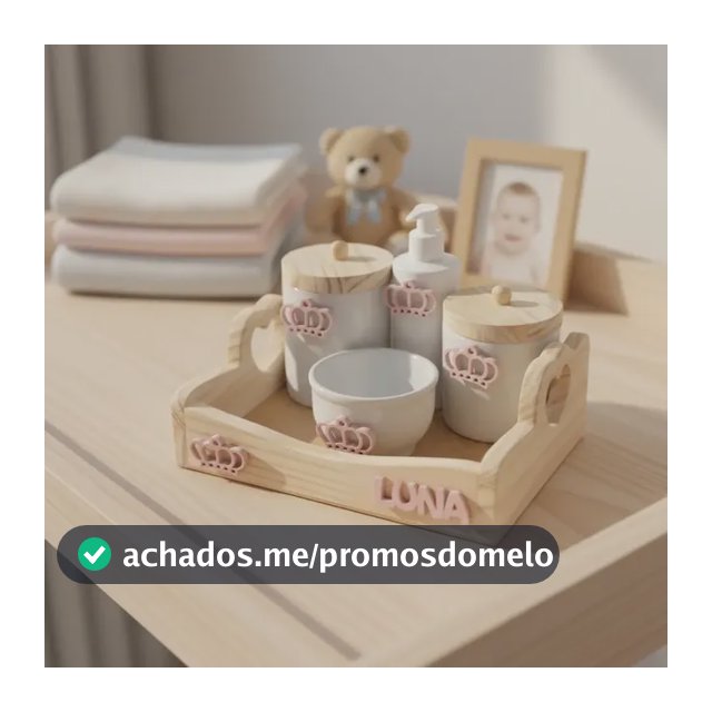 Kit Higiene Bebê Porcelana Com Apliques  Nome Personalizado