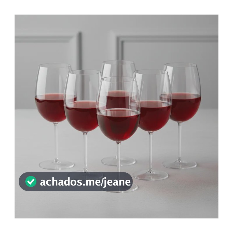 Taça de vinho transparente Acrílico Kit 10pçs Roma Curves capacidade 600 mL design elegante