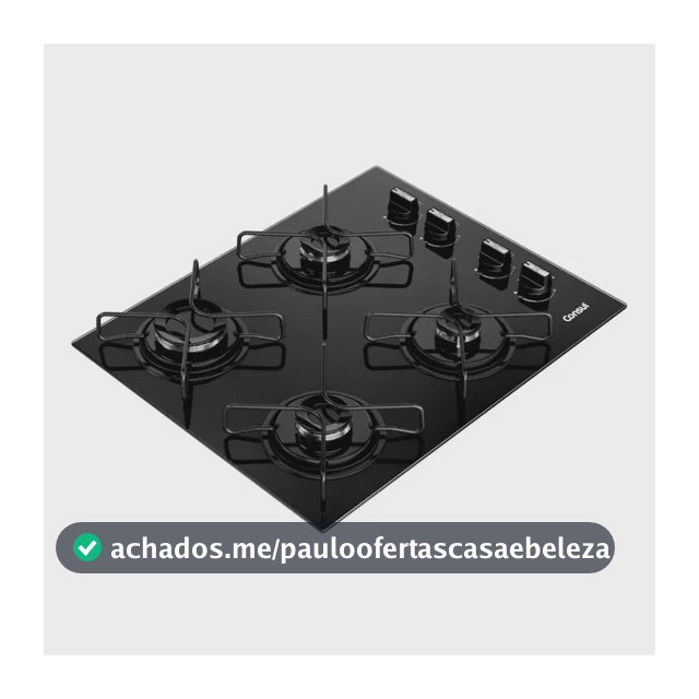 Cooktop Consul a Gás 4 Bocas com Grades Estáveis - CD060BE Preto