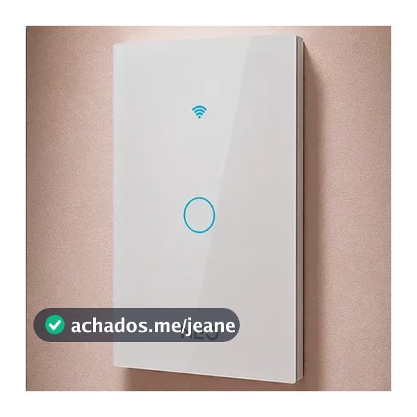 Interruptor Smart Inteligente Wi-fi 2.4 GHz Alexa google 1 Botão 4x2 Bivolt Branco Cod: 291990356 Neo Avant