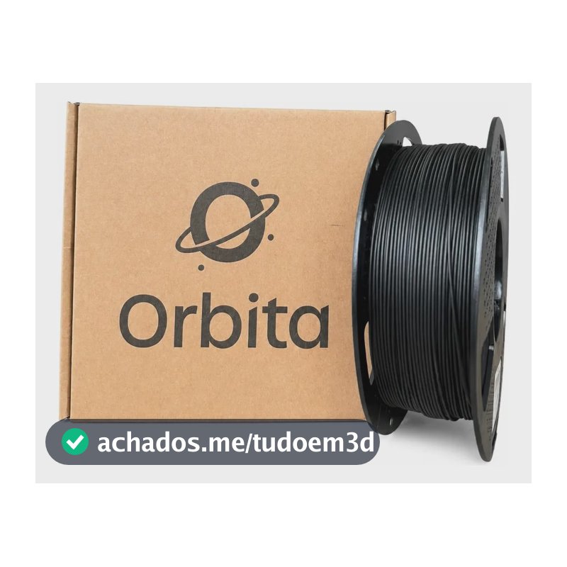 Filamento Pla Para Impressora 3d Orbita 1,75 Mm 1 Kg Preto