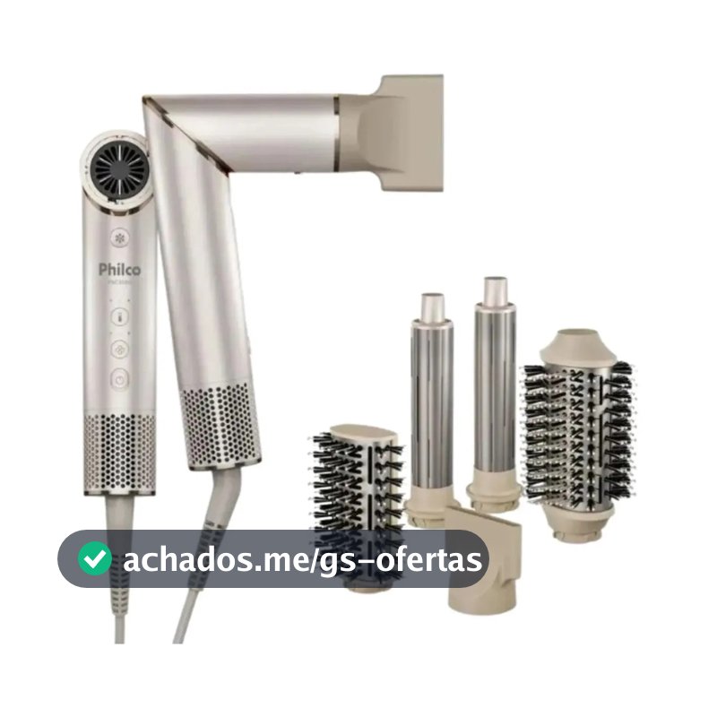 Secador De Cabelos Philco psc3500 4 Em 1 dobrável motor bldc Prateado