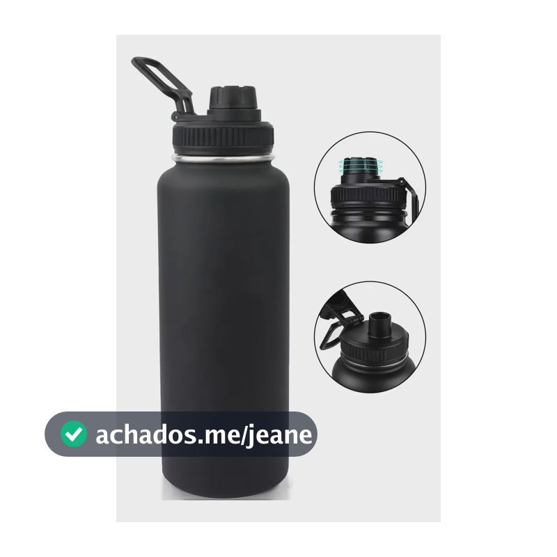 1200ml Garrafa Térmica Isolada A Vácuo Água Gelada E Café Preto
