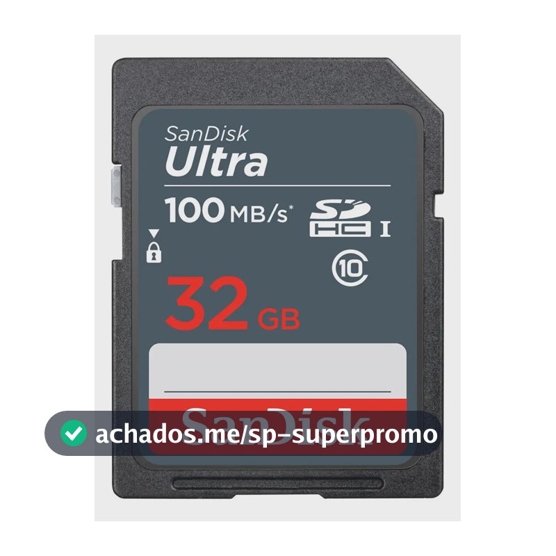 Cartão Memória 32gb Sandisk Ultra Sdhc Sdsdunr-032g-gn3in