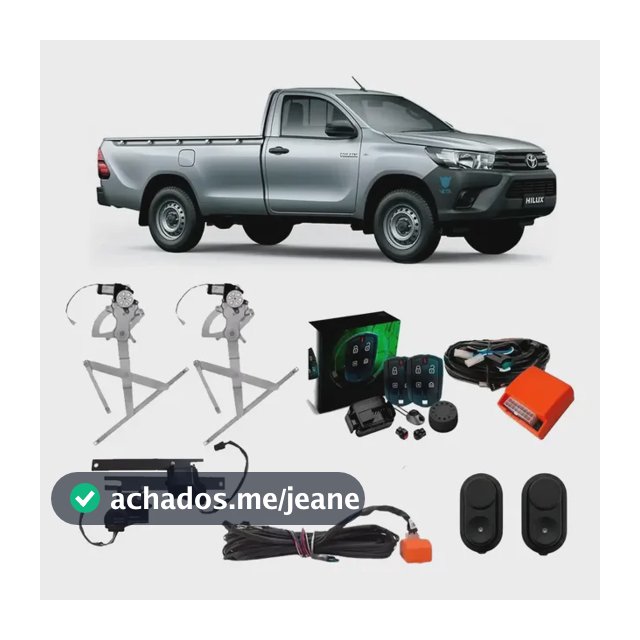 Kit Vidro Hilux Cs 2016 Á 2026 + Kit Trava + Alarme Positron