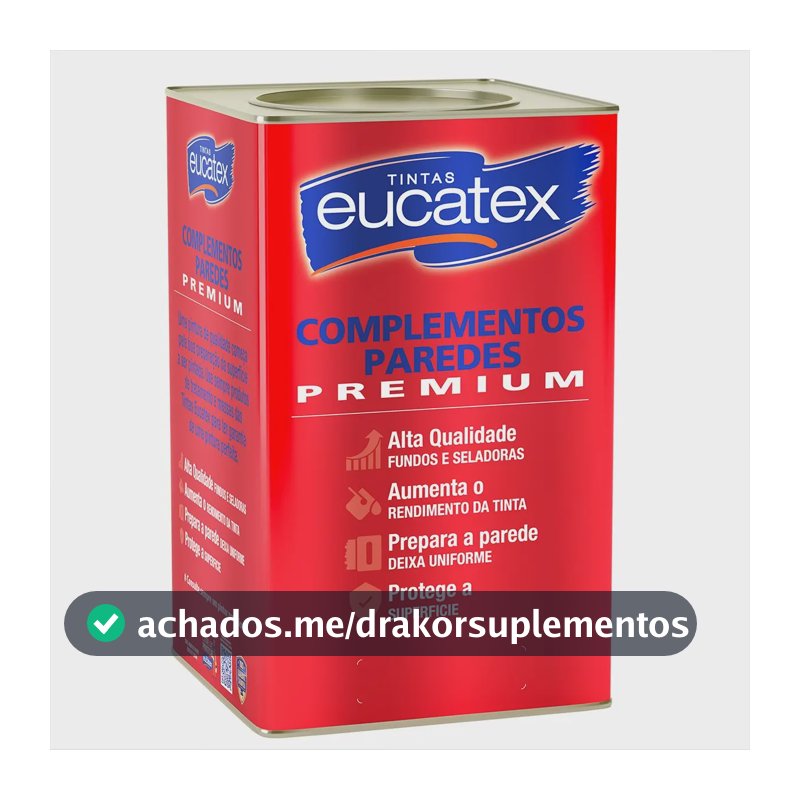 Selador Acrílico Branco Premium Maior Rendimento Eucatex Acabamento Fosco