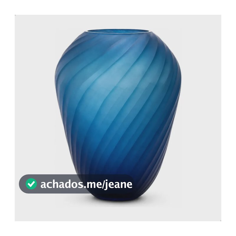 Vaso Decorativo Cilindro Fosco G 28x17 Azul-aço Cilindro