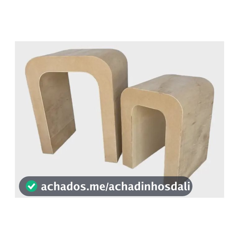 Conjunto 2 Mesa U Decoração De Festa Aniversário Mdf Cru Cáqui Cru Sem Pintura