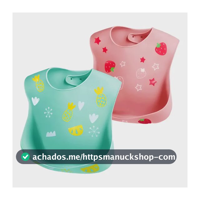 Kit Com 2 Bebê Babador De Silicone Gumy Com Pega Migalhas