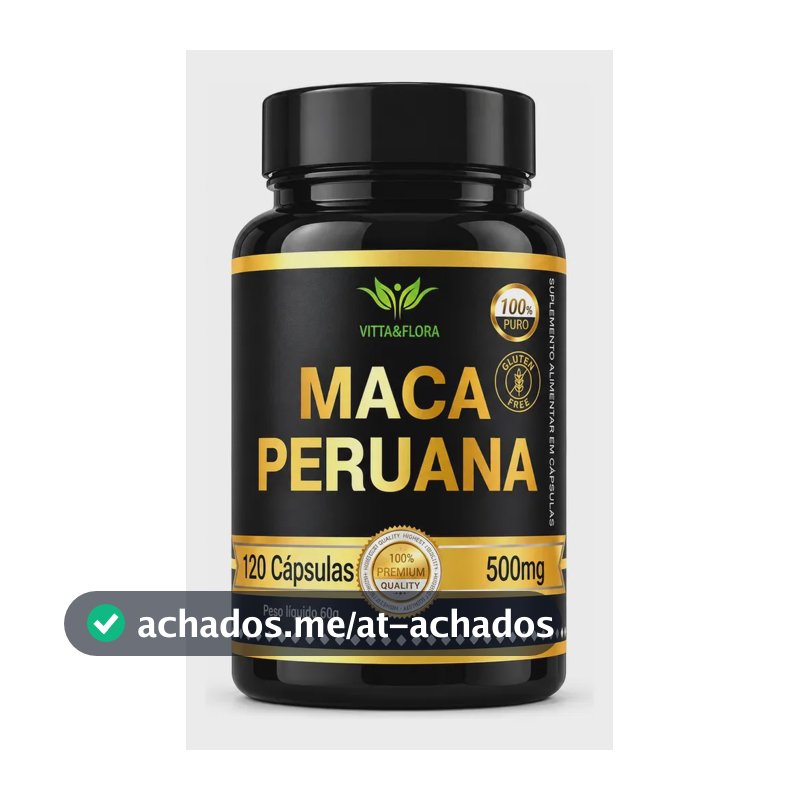 Maca Peruana Original Pura 120 Capsulas Vitta&flora Maca Amarela Importada