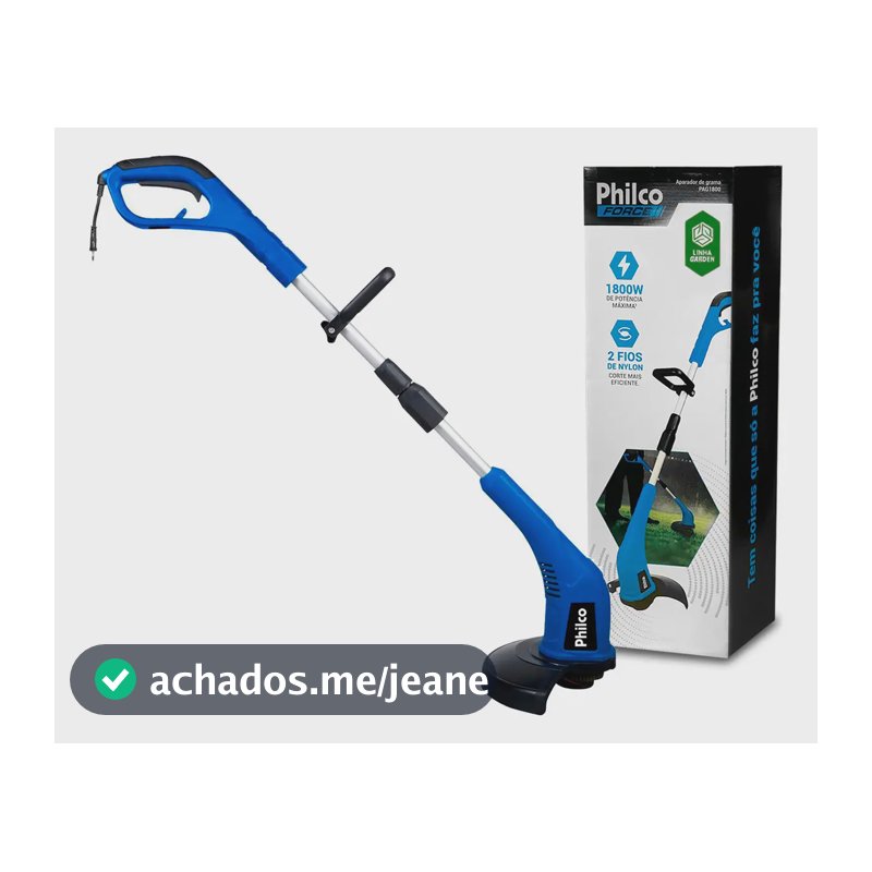 Aparador De Grama Bipartido Cortador Saida Dupla 1800W PAG1800A Philco