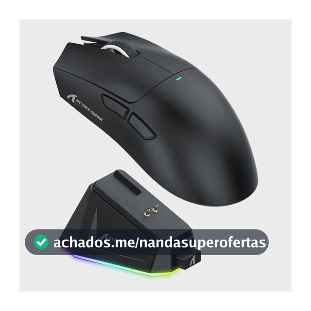 Mouse Gamer Attack Shark X11 22000dpi Sem Fio Usb Bluetooth Preto