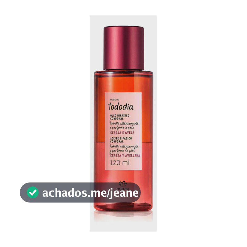 Óleo Corporal Bifásico Tododia Cereja E Avelã 120ml