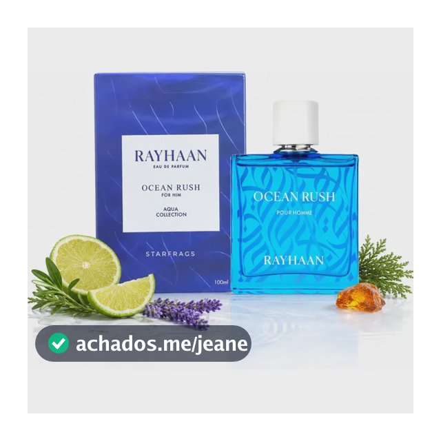 Perfume Aquatica Rayhaan 100ml Masculino Spray Edp Árabe