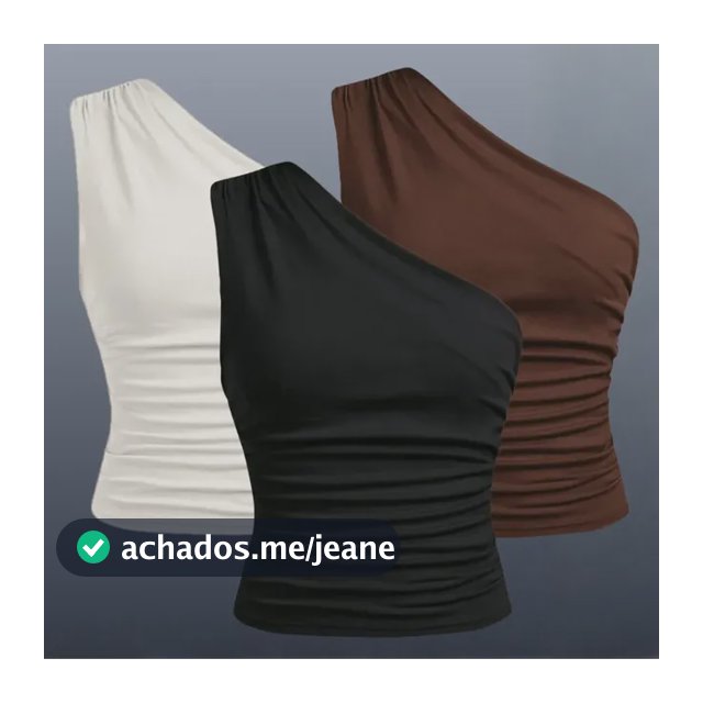Kit 2 Blusa Feminina Elegante Mula Manga Assimétrica Casual Preto+marrom G