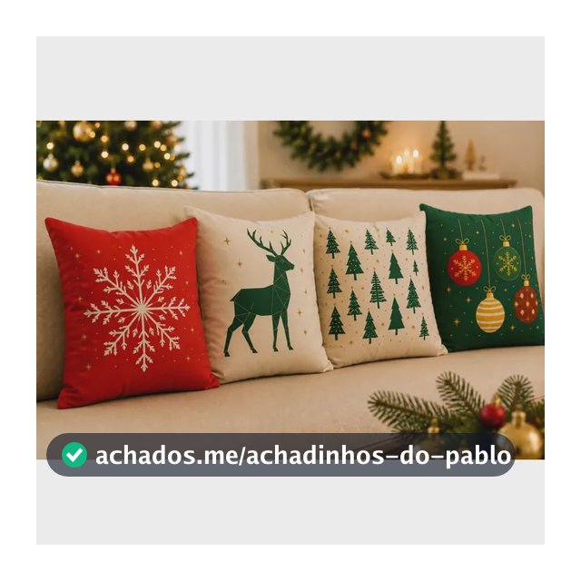 Kit Capas De Almofada Decorativas Estampadas Natal