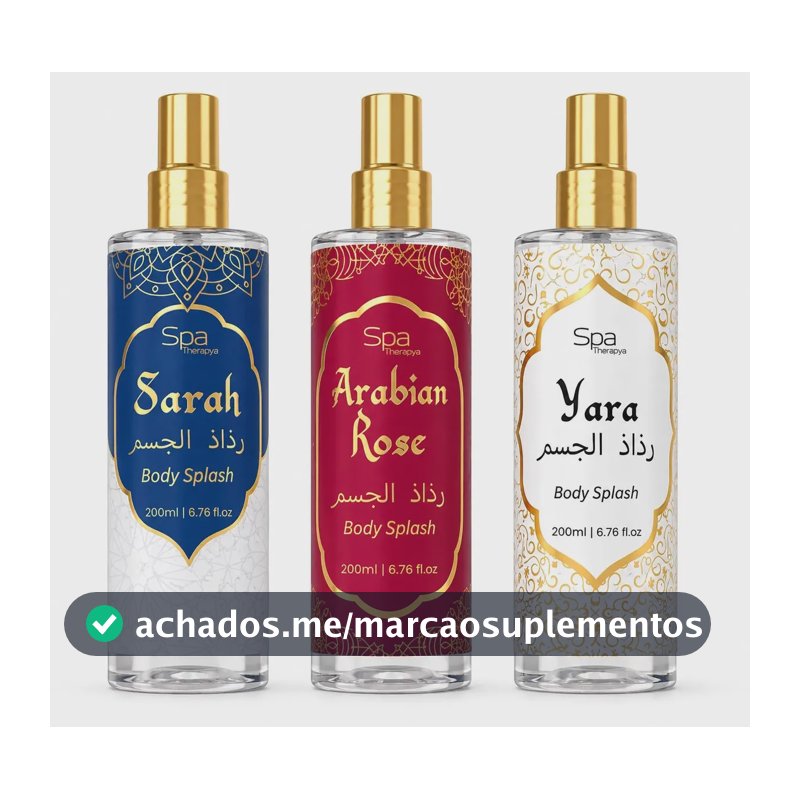 Kit 3 Body Splash Arabe Feminino 200 ML de Luxo Alta Concentração