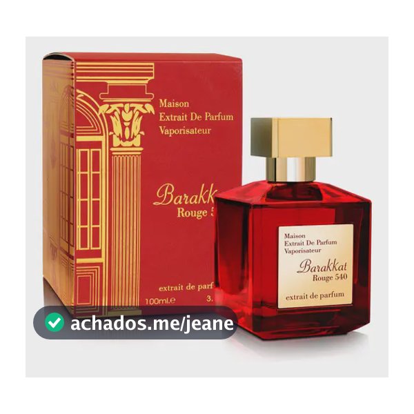 Perfume Floriental Unissex Barakkat Rouge 540 Fragance World 100ml