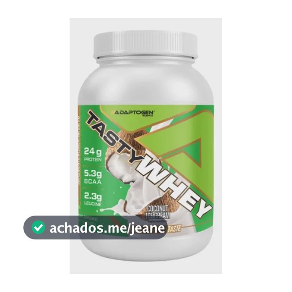 Suplemento Tasty Whey Protein Adaptogen Pote 900g Sabor Sorvete De Coco