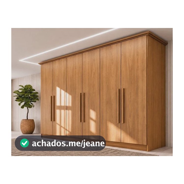 Guarda-roupa 6 Portas 6 Gavetas Leblon Cinamomo