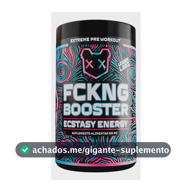 Fckng Booster Under Labz Pré Treino Cafeína Arginina 600g Sabor Grape Candy 600g