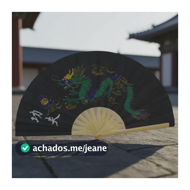 Leque Oriental Kung Fu Tai Chi Dança Dragão Haste Bambu