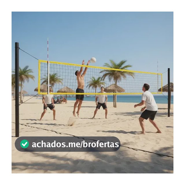 Rede De Vôlei 4 Metros Amadora Faixas Resistentes
