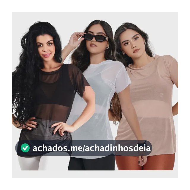 Kit 3 Blusas De Tule Academia Fitness 10736