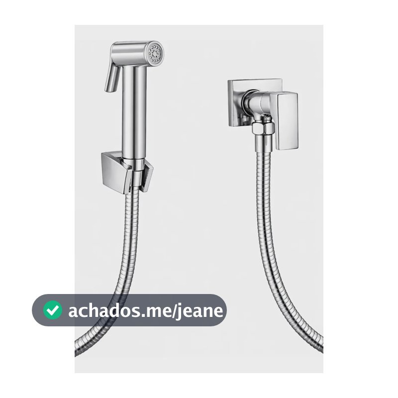 Ducha Higiênica Quadrada Alavanca Pino Madri Cromada
