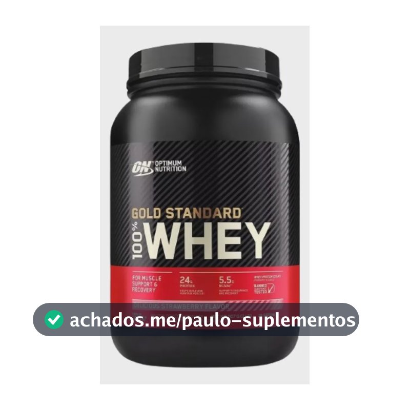 Gold Standard 100% Whey Optimum Nutrition Sabor Delicious Strawberry 907g