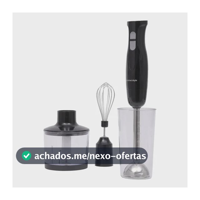 Mixer E Processador 3 Em 1 500w 4 Peças Smart Plus Preto
