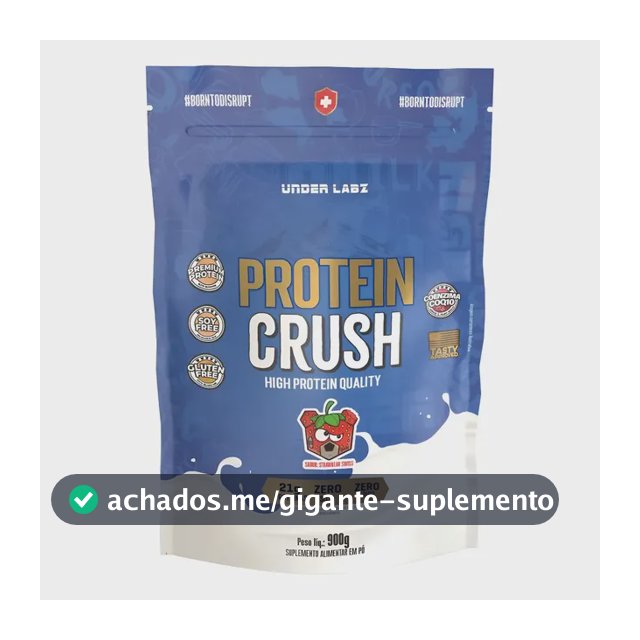 Proteína Under Labz Whey Concentrado Crush Em Pó Sabor Straw Strawbear