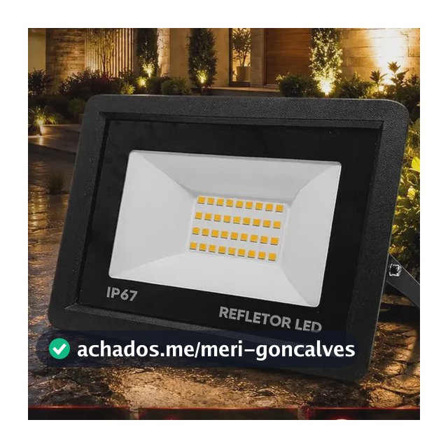 Kit 4 Refletores LED 300W UC68 Branco Quente 3500K IP67 Externo