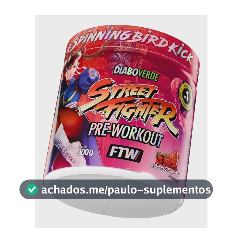 Pré Treino Dv Street Fighter 300g Morango Com Melancia - Ftw Morango Com Melancia