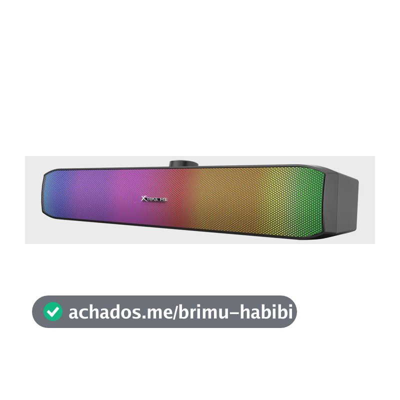 Caixa De Som Sk-605 Rgb Usb P2 Multimídia Preto 3w