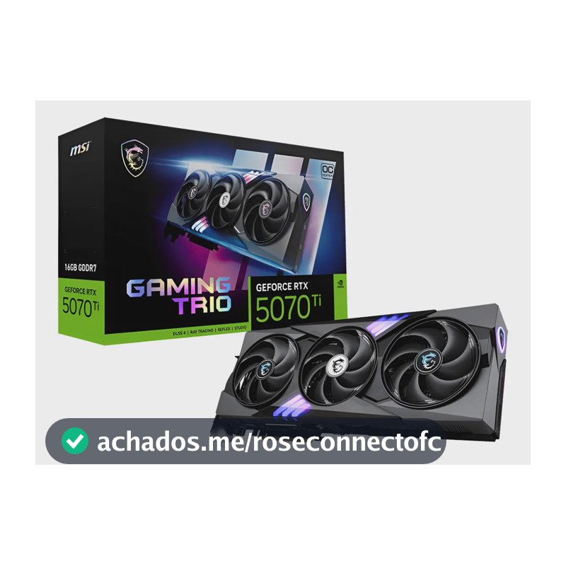 Placa De Vídeo Msi Rtx 5070 Ti 16g Gaming Trio Oc 16gb