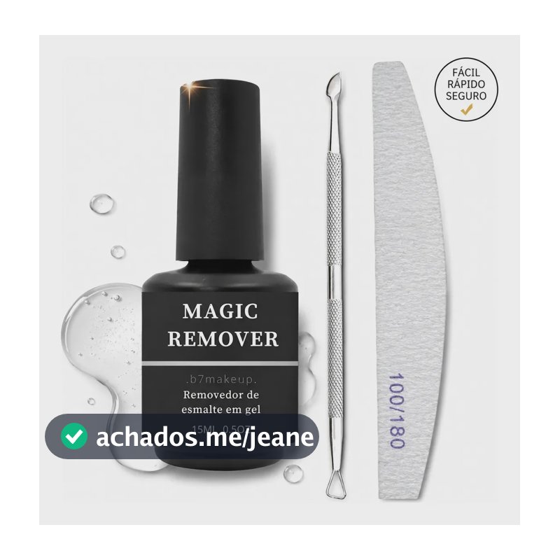 Kit Para Remover Esmalte Em Gel Magic Espatula Lixa Manicure