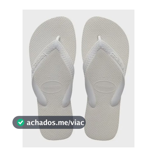 Chinelo Unissex Top Havaianas Liso Branco