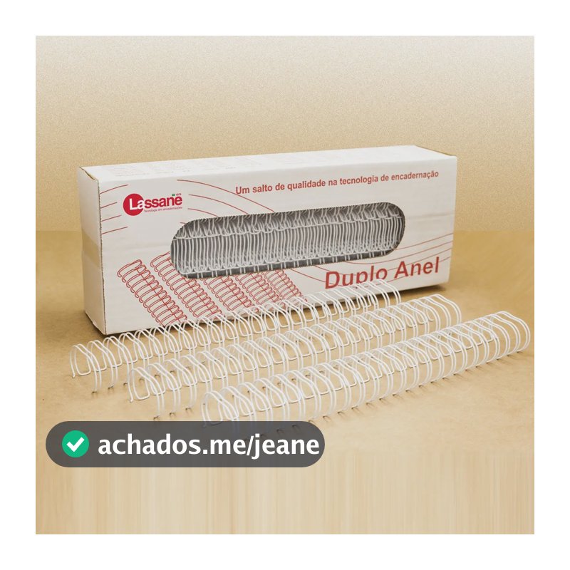 Wire O Garra Duplo Anel 1 Para 200fls A4 2x1 Branco 50un Branco