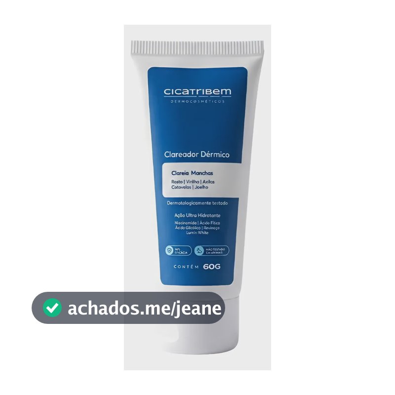 Creme Clareador P/ Axilas Virilha E Melasma 60g - Cicatribem Baunilha