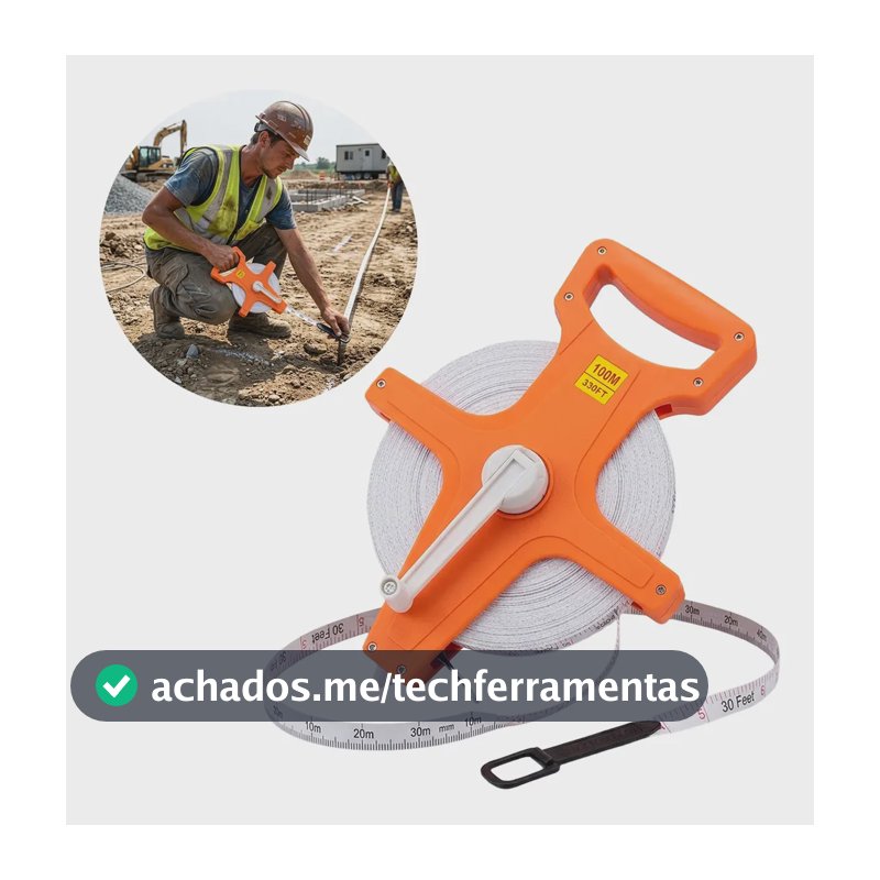 Trena Longa 100 Metros Fibra De Vidro Profissional Aberta