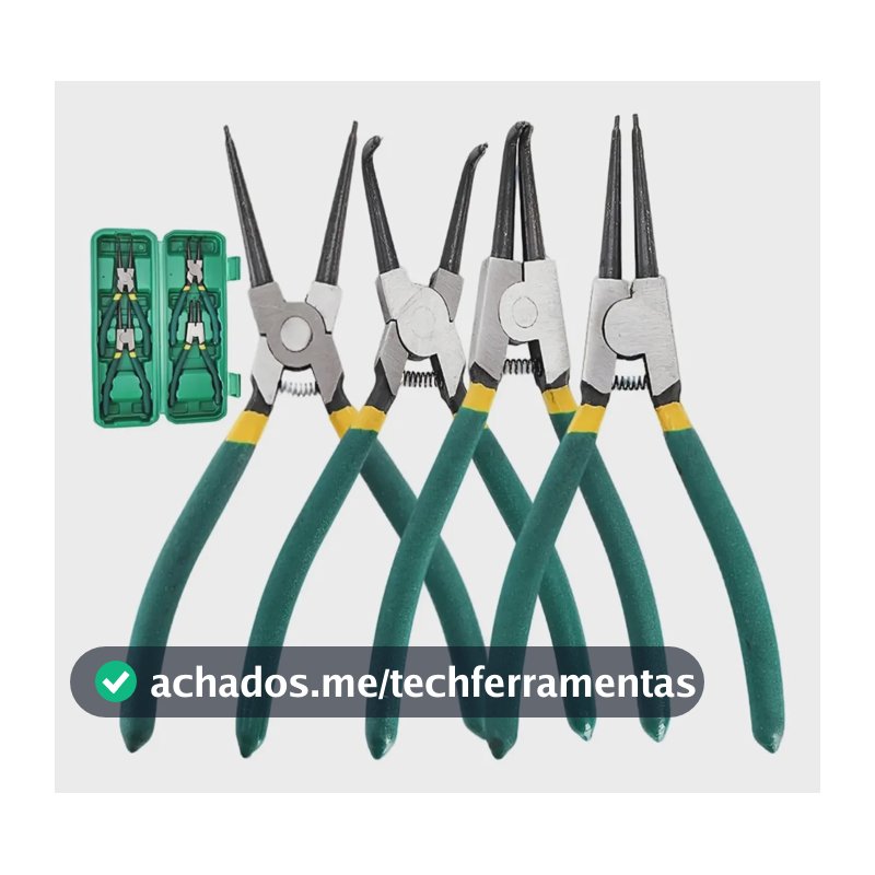 Alicate Manual Para Anéis De Fixação Boca Reta E Boca Curva