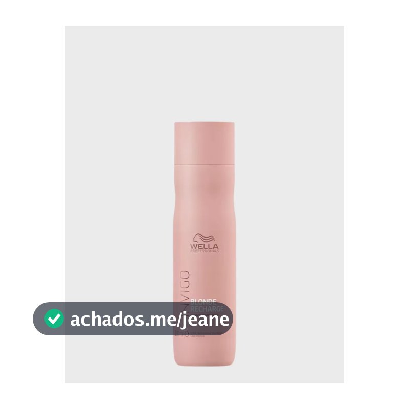 Invigo Blonde Recharge Shampoo Desamarelador 250ml Cabelos Loiros Radiantes Com Um Tom Frio e Platinado Wella Profissional