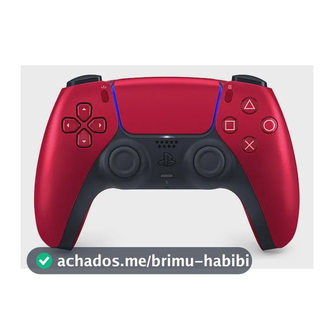 Controlador Joystick Sem Fios Dualsense para Ps5 Vermelho Vulcânico