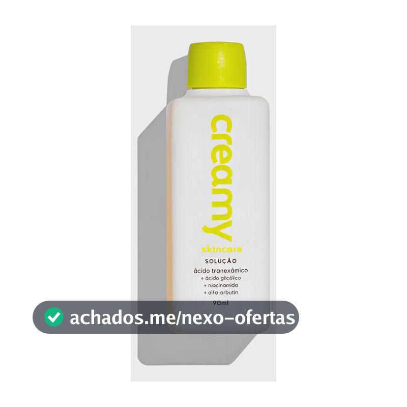 Creamy Skincare Ácido Tranexâmico 90ml Solução Clareadora Previne a Hiperpigmentação de Manchas Solares Trata Acne e Melasma Todos os Tipos de Pele Uso Noturno