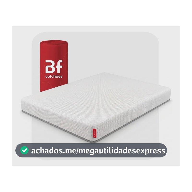Colchão Casal D33 Ortopédico de Espuma Dupla face a Vácuo 138x188cm BF Colchões