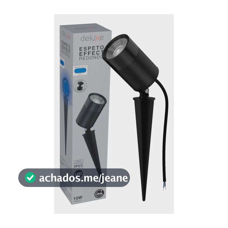 Espeto Round Jardim De Led Externo 10w Cor da Estrutura Preto Luz Azul Bivolt Avant